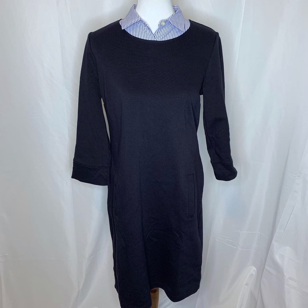 Talbots Navy Blue Collared Dress